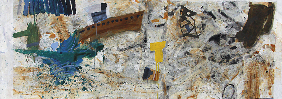 E La Nave Va, 2015, 110 x 200 cm, Acrylic on linen 