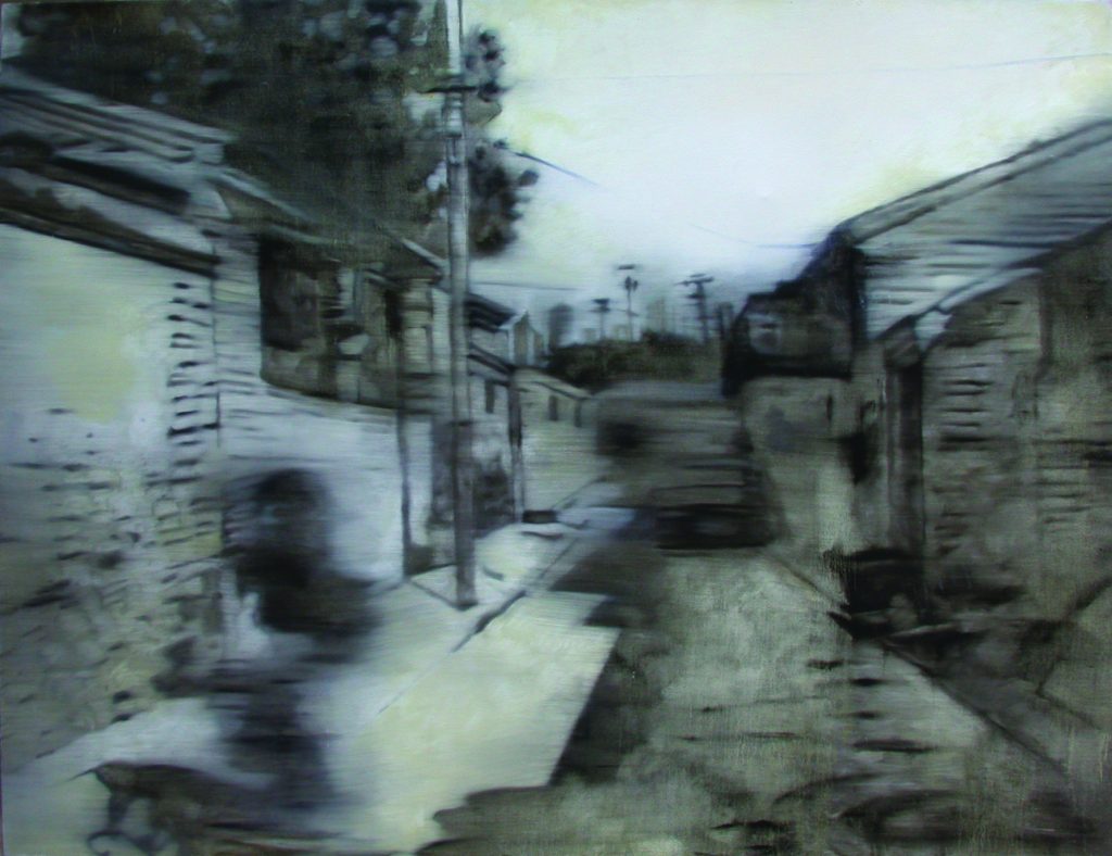 Carriages Passing Through Hutong, 2004, Oil on Canvas, 170x130cm