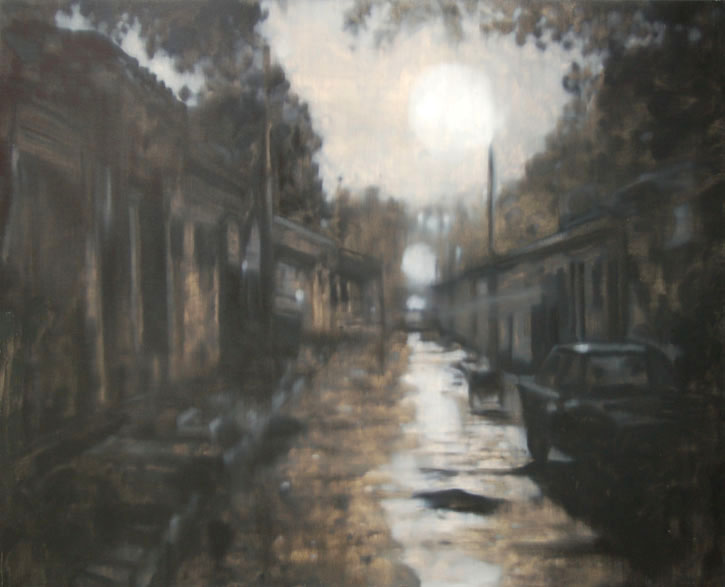 Night in Hutong, 2006, 130x160cm, Oil on Canvas