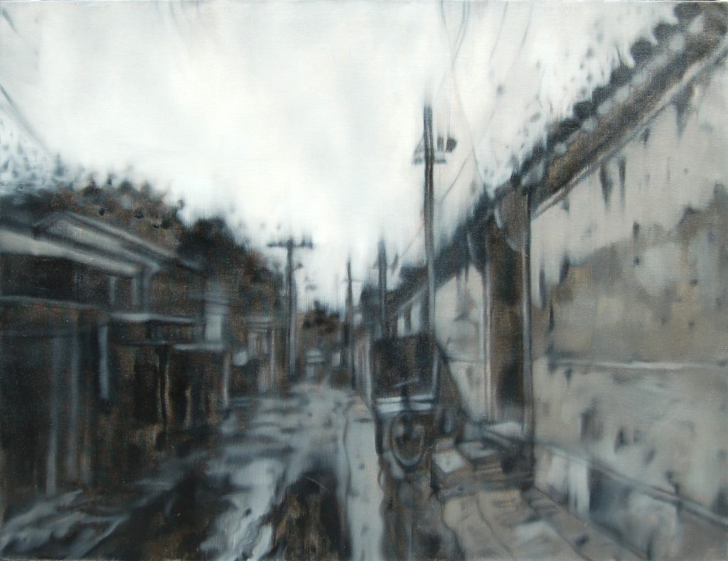 Hutong: The Lonely Street, 2007, 100x130cm, Oil on Canvas