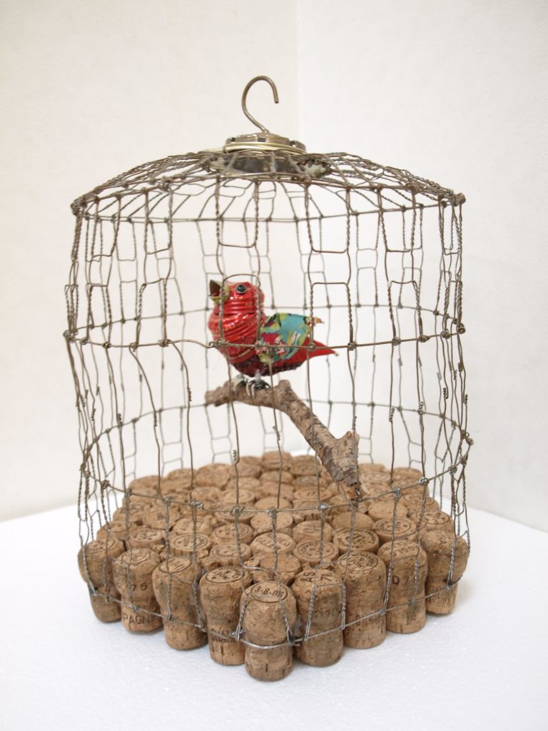 Tweeting Bird, 2011, 28 x 28 x 35cm, Mixed Media, 2011