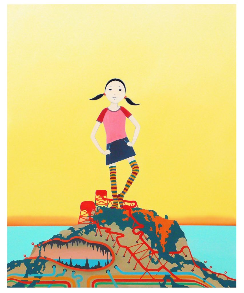 Island and Spy, 80.3x65.2cm, Oil and Canvas