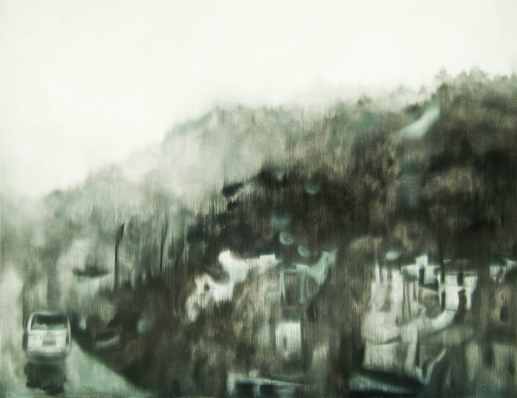 Village in the Rain, 2011,130x170cm,OilonCanvas