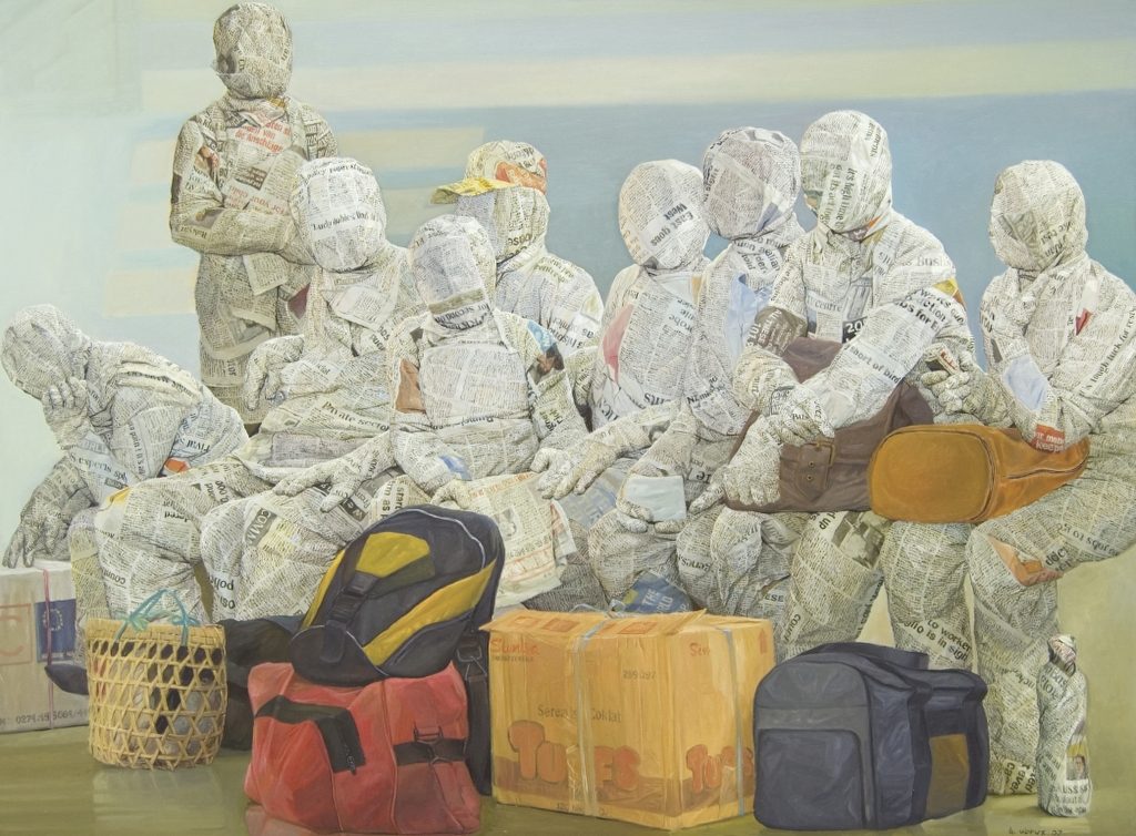 BU-0004,Waiting,2007,150x200cm,Oil on Canvas