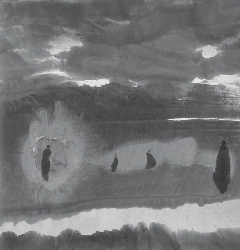 夜间行歌 Ballada nocturne, 2007, 76x73cm, Ink on Paper