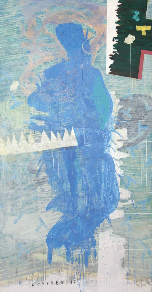 Covered up with…, 2015, 195 x 100 cm, Acrylic on linen