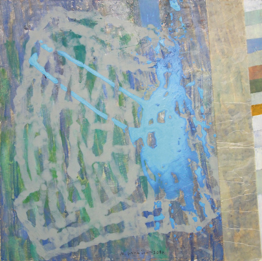 Shift, 2014, 60 x 60 cm, Mixed media on linen
