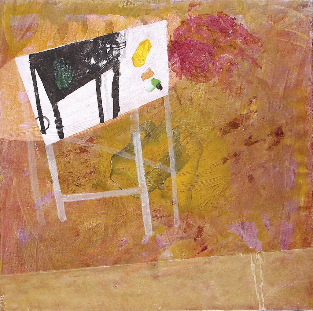 Table, 2015, 40 x 40 cm, Mixed media on canvas