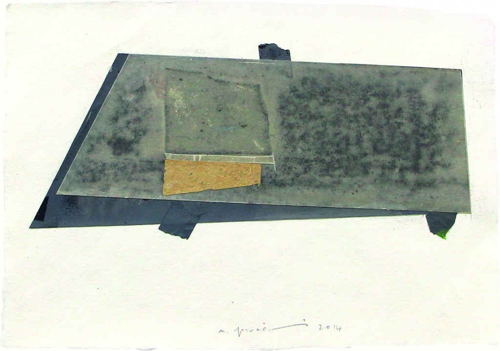 Table 3, 2014, 21 x 30 cm, 44.5 x 53.5 cm (framed), Mixed media on paper