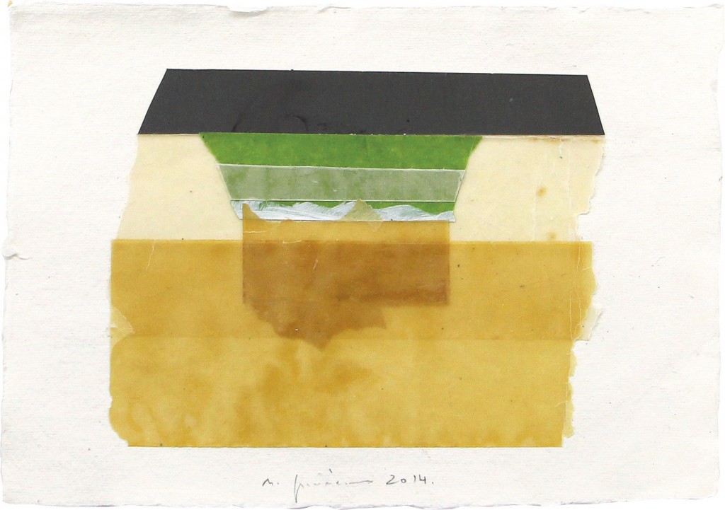 Table, 2014, 21 x 30 cm, 44.5 x 53.5 cm (framed), Mixed media on paper