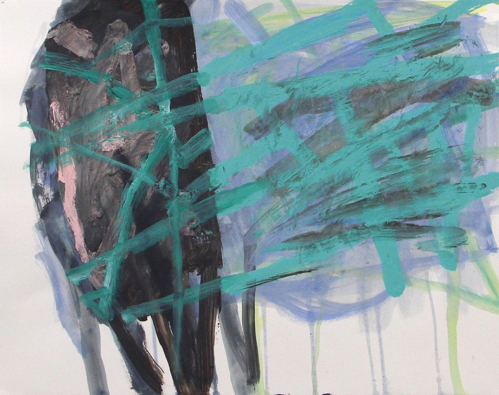 Table, 2014, 28 x 35 cm, 51.5 x 59 cm (framed), Mixed media on paper