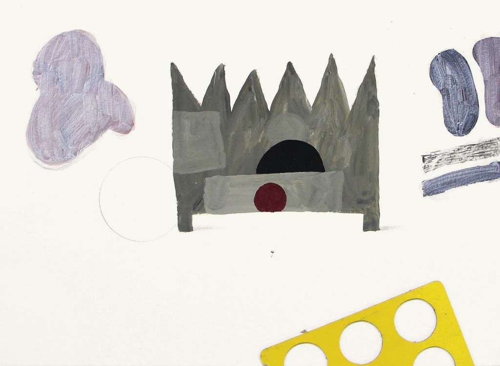 Table, 2015, 28 x 38cm, 51.5 x 61.5 cm (framed), Mixed media on paper