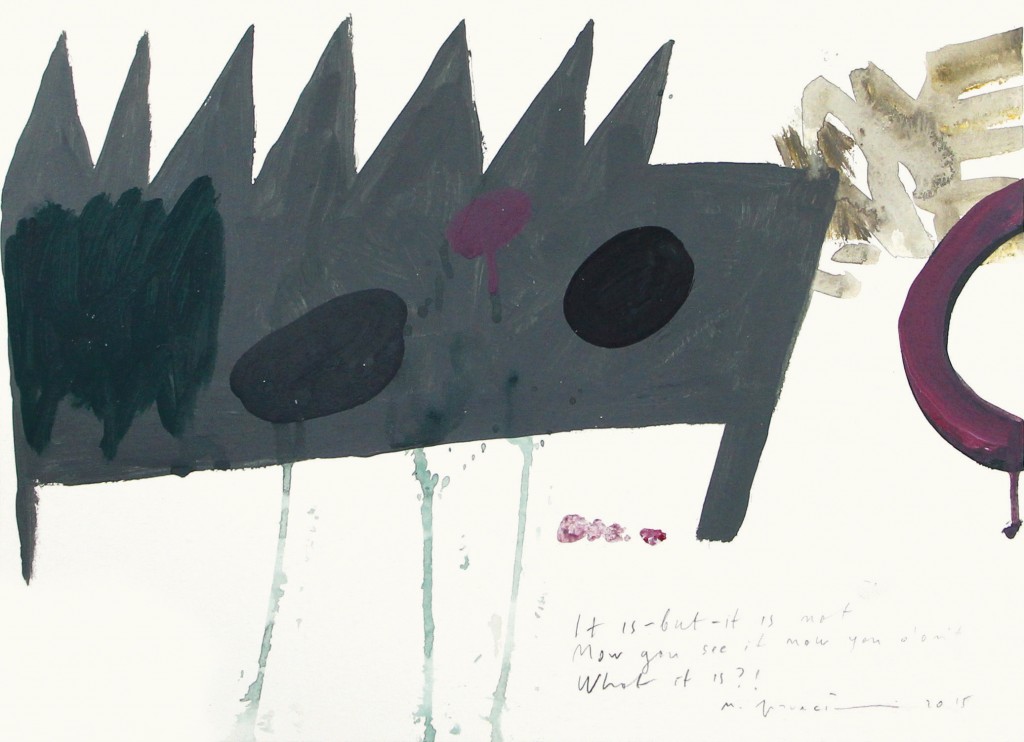 Table, 2015, 28 x 38cm, 51.5 x 61.5 cm (framed), Mixed media on paper