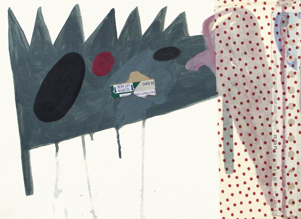 Table, 2015, 28 x 38cm, 51.5 x 61.5 cm (framed), Mixed media on paper