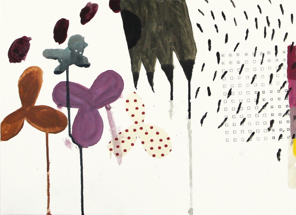 Table, 2015, 28 x 38cm, 51.5 x 61.5 cm (framed), Mixed media on paper