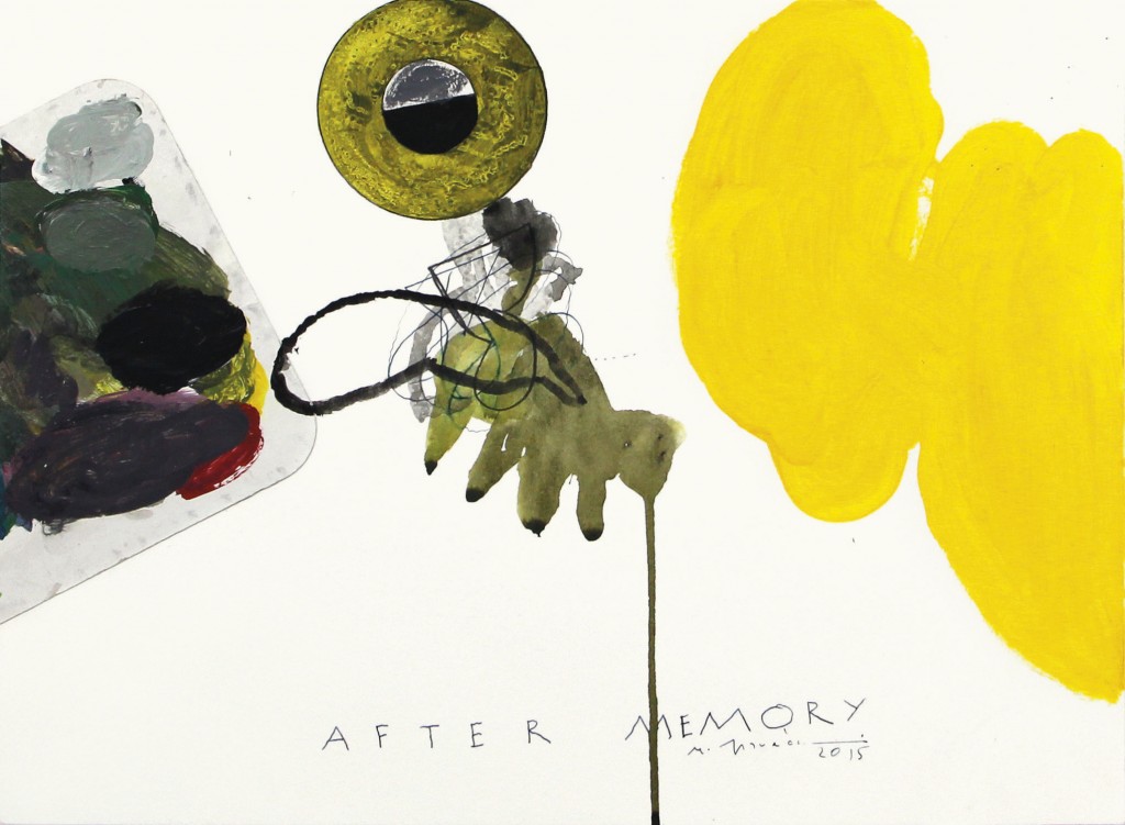 Table, 2015, 28 x 38cm, 51.5 x 61.5 cm (framed), Mixed media on paper