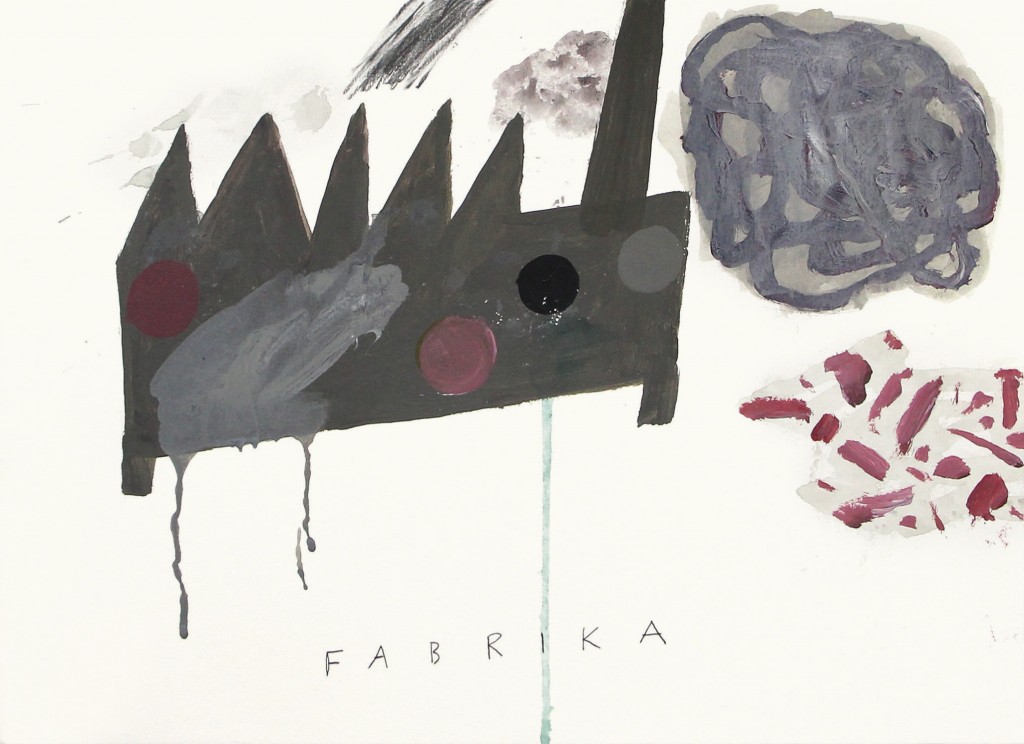 Table, 2015, 28 x 38cm, 51.5 x 61.5 cm (framed), Mixed media on paper