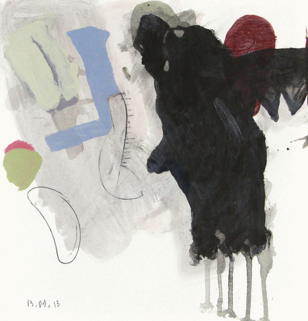 Unsent Letters, 2013, 22 x 23 cm, 43 x 43 cm (framed), Mixed media on paper
