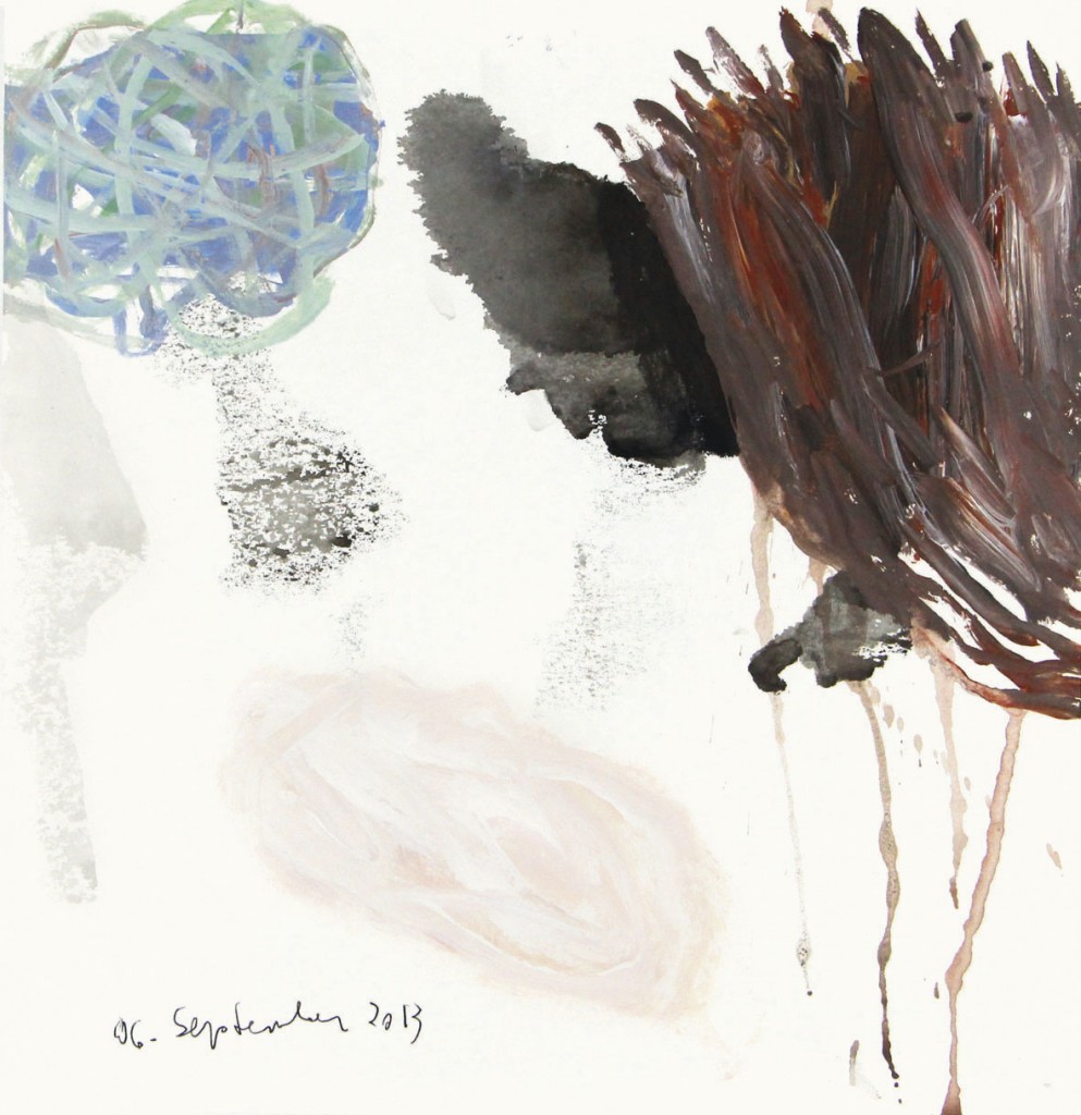 Unsent Letters, 2013, 22 x 23 cm, 43 x 43 cm (framed), Mixed media on paper