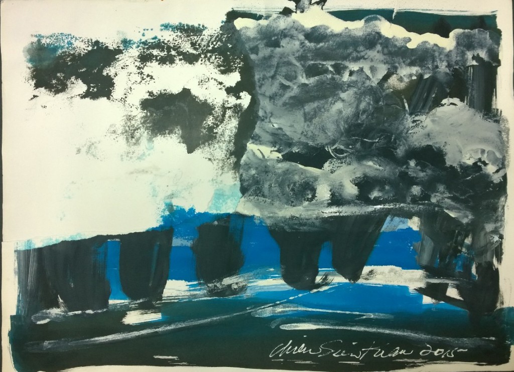 Chiew Sien Kuan, Island Landscape 3, 2015, 56 x 73 cm, Mixed Media on Paper