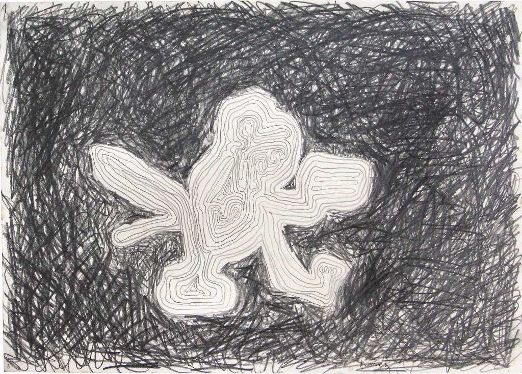 Pralaya series No.2, 2002, 29.8x42cm, 48×60.5cm(framed), Graphite on paper