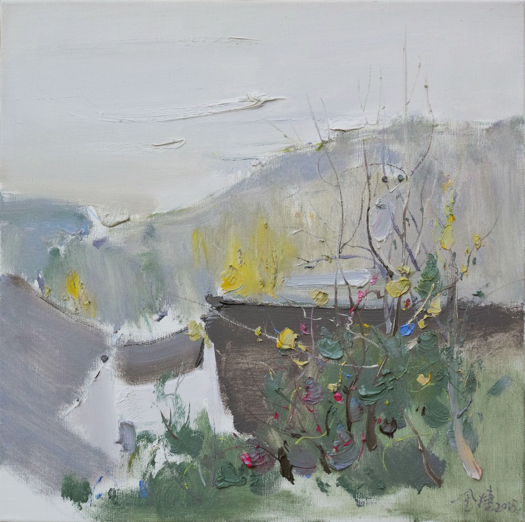 Lonely Cloud, 孤云闲伴, 2015, 60 x 60cm, Oil on Canvas