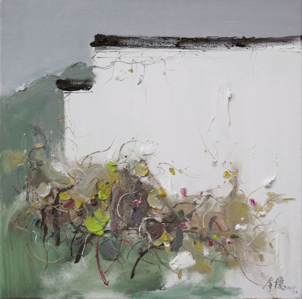 Branches Through The Light, 枝相映色, 2015, 60 x 60cm, Oil on Canvas