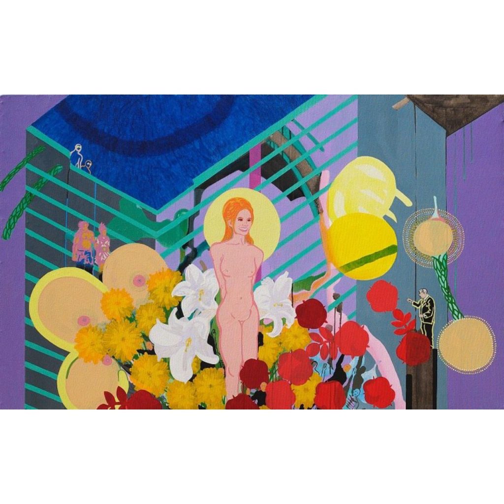Romance of Three Dynasties – Patten 三朝演义（彭朝）, 2007, 100x160cm, Acrylic on Canvas