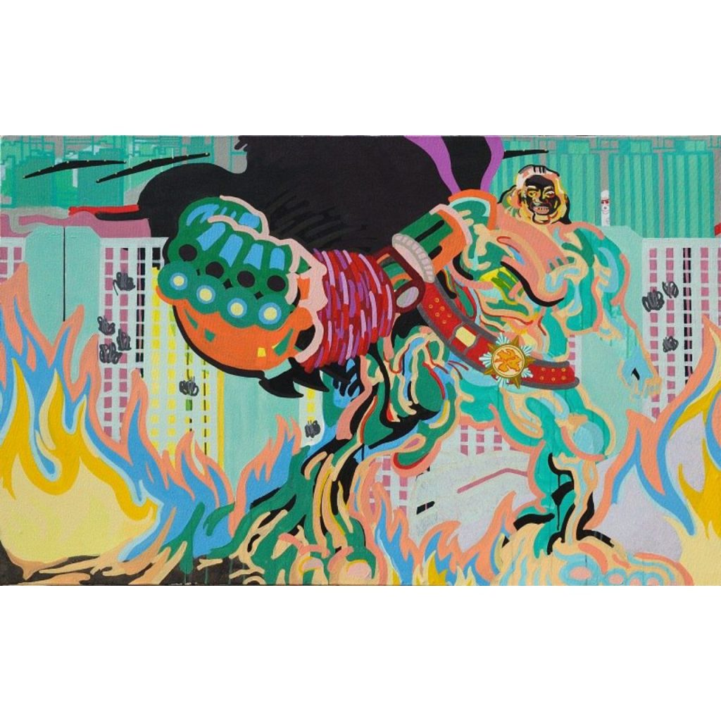 Romance of Three Dynasties – Tung 三朝演义（董朝）, 2007, 100x160cm, Acrylic on Canvas